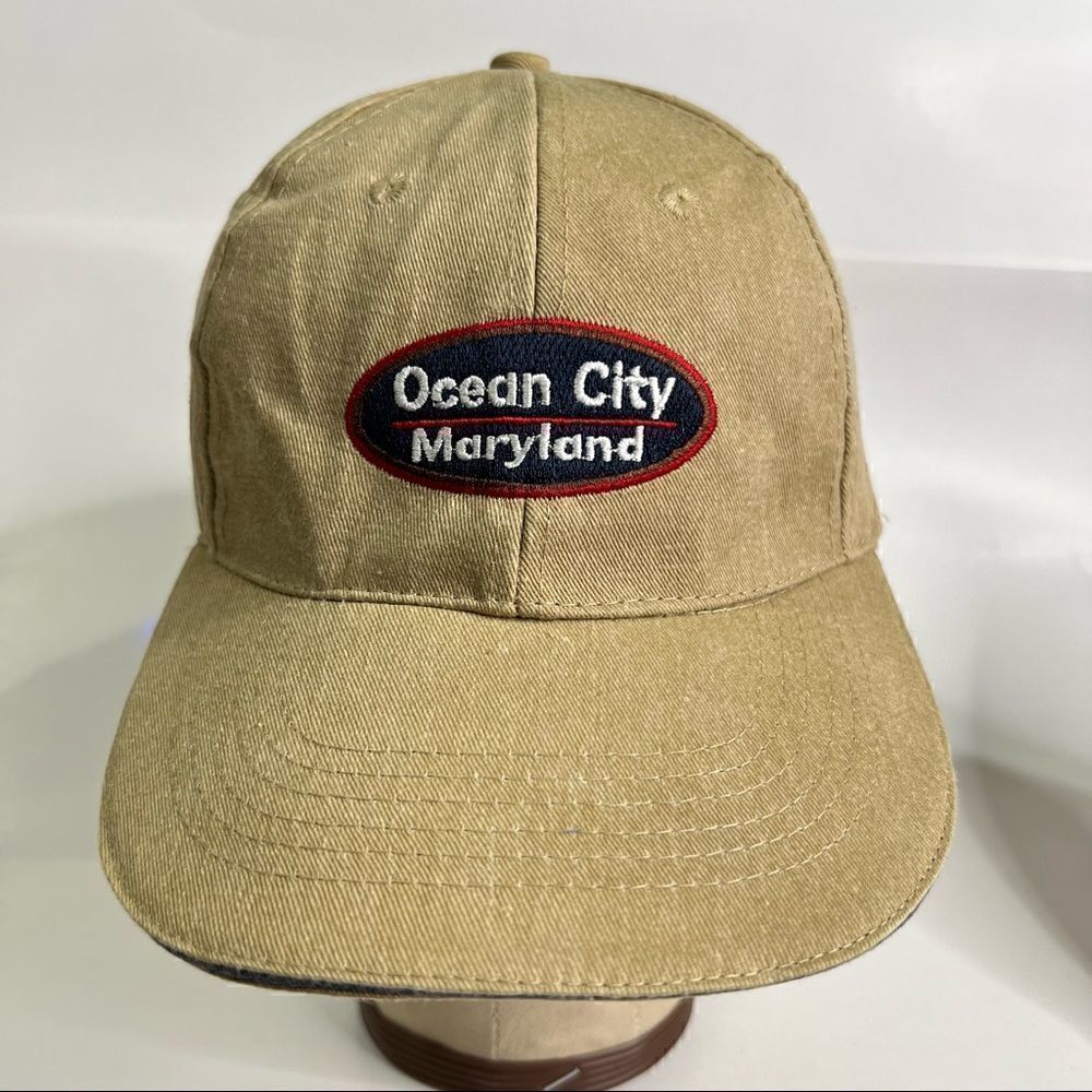 Triangle Headwear Tan Ocean City Maryland Ball cap